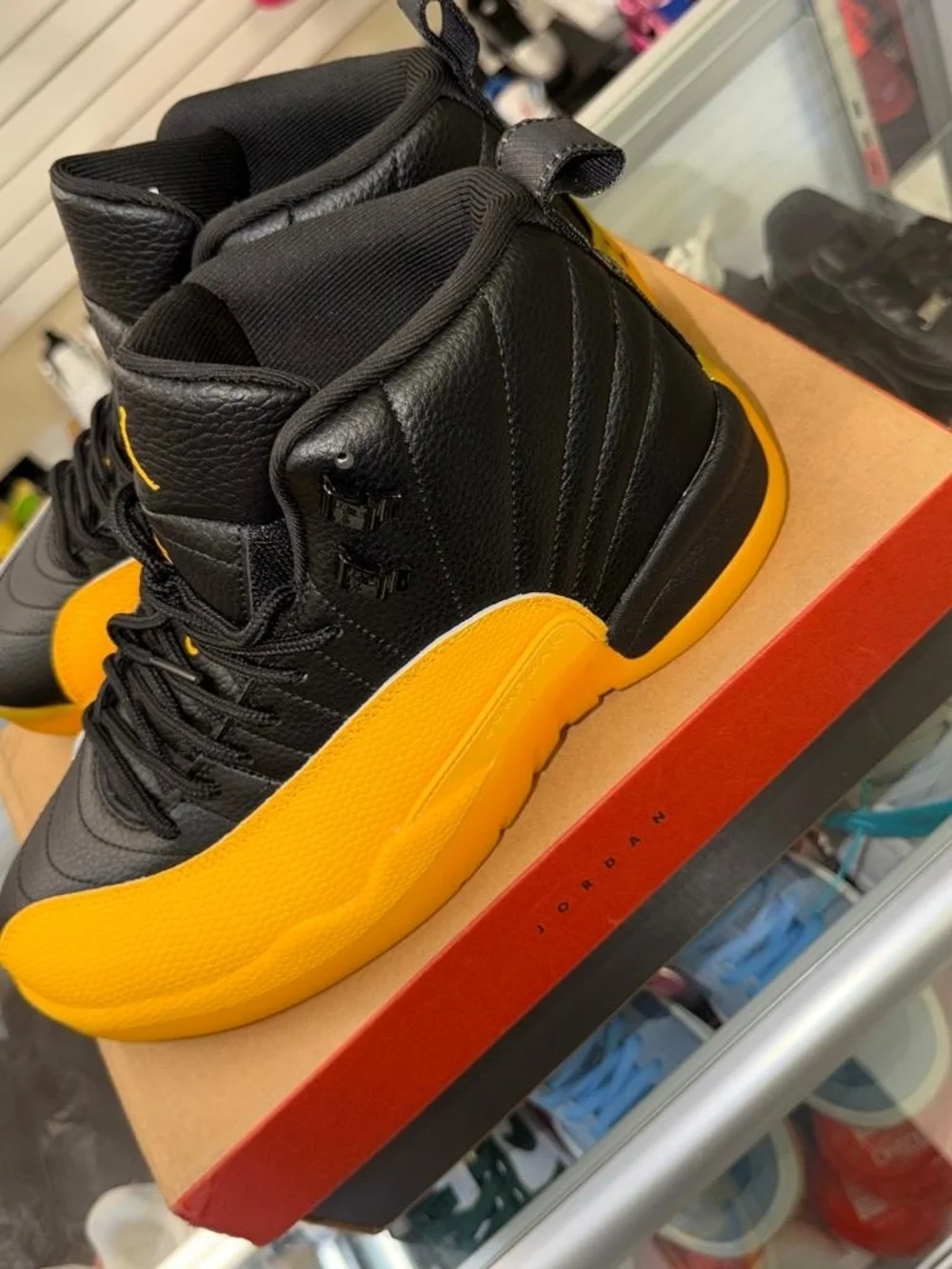 Jordan Men’s High-Top Sneakers — Black & Yellow